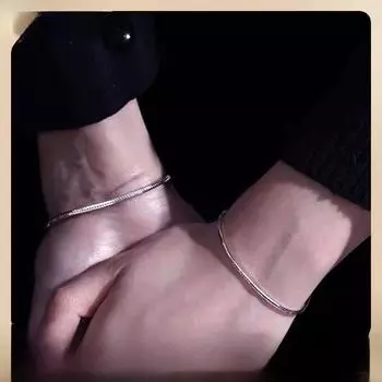 Trendy Hip-Hop Titanium Steel Snake Bone Bracelet for Couples - Ideal for Girlfriend or Boyfriend Gift, Simple and Stylish.