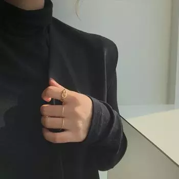 Trendy Korean-Inspired Knotted Ring: Simple, Stylish Design for Daily Wear Cross Rings