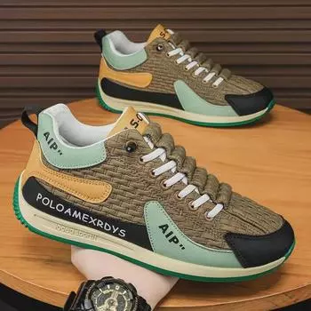 Trendy Men s One-Step Casual Shoes - 2024 Autumn Printed Leather, Breathable, Versatile, Internet-Famous Design 38