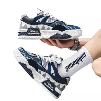 Trendy men s shoes, summer trend, versatile, athleisure board shoes, niche design, thick-soled youth fashion shoes 39