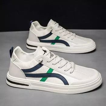 Trendy Mens Casual Shoes Striped Sneakers Male Loafers Original Patchwork Men s Vulcanzed Shoes Man Luxury Shoes Tnis Masculino 39 бежевый