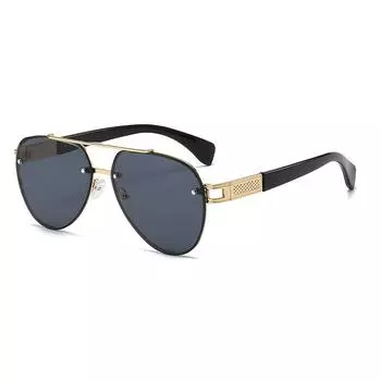 Trendy Metal Frame Sunglasses Mens Stylish Driving Shades Design Vintage StyleA