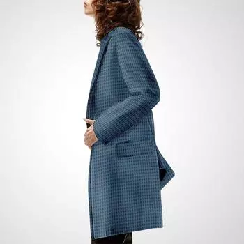 Trendy Printed Checks Autumn Leisure Suit Plaid S