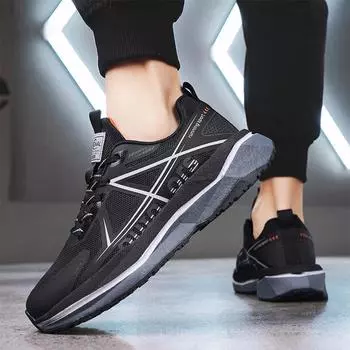 Trendy retro running shoes men s new low-top jogging shoes breathable and wear-resistant platform sports shoes men s shoes 39