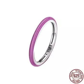 Модное кольцо из серебра 925 пробы с цирконом, фиолетовые кольца, бесконечные цветочные кольца принцессы в форме сердца, женские кольца на палец 7