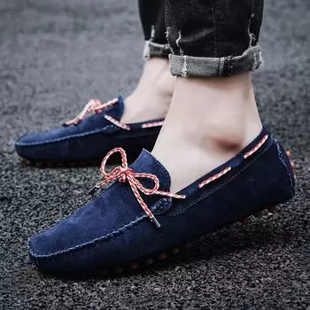 Trendy shoes men s 2025 spring and summer new breathable casual Doudou shoes fashionable men s outdoor driving shoes lazy shoes 37