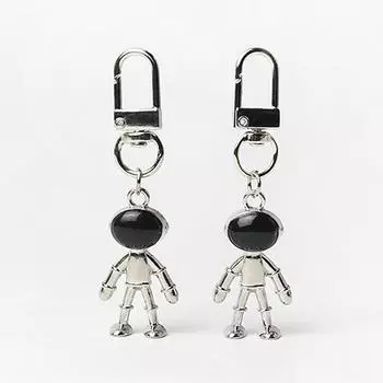 Модный брелок для ключей в виде космонавта, креативный металлический брелок для ключей в машину, сумка, подвеска, рюкзак, подвесное украшение