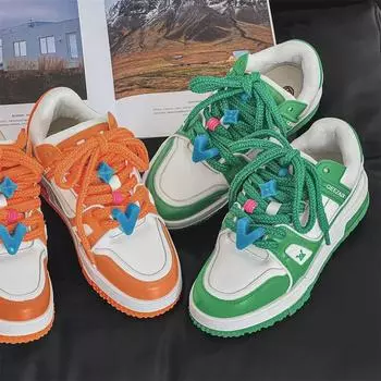 Trendy Thick-Soled Unisex Bread Shoes: Stylish, Versatile Casual Sports Sneakers for Couples 41