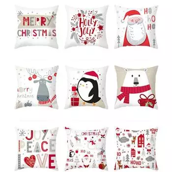 Модный унисекс 1 шт 45*45 см узор для украшения дома чехол для дивана с рисунком кошки наволочка для дивана наволочка для подушки Счастливого Рождества полиэстер