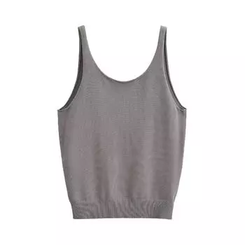 Trendy Women s Sexy Backless Knitted Tank Top - Summer Solid Color Camisole Small