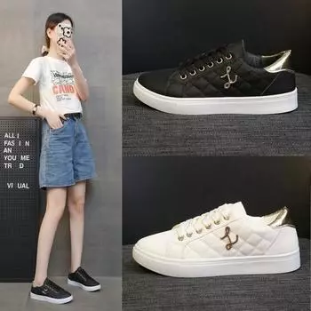 Trendy Women s Small White Shoes Breathable Soft-sole Casual Sneakers Female Vulcanized Shoe Student Board Shoe Zapatos De Mujer 34 белый