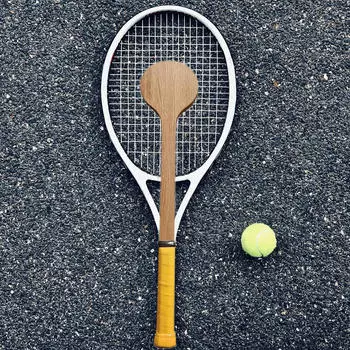 Теннисная сладкая указка ложка деревянная тренировочная середина сладкого пятна оборудование для ударов жёлтый