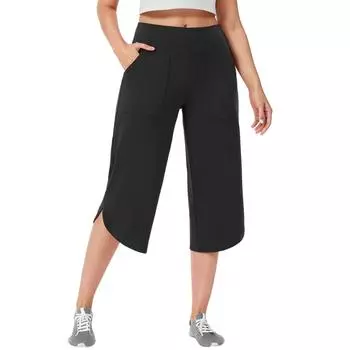 Тренировка для подтяжки ягодиц для женщин с высокой талией, бесшовные штаны для йоги в тренажерном зале L чёрный