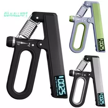 Тренировка для укрепления хвата рук с регулируемым сопротивлением 10–120 - нескользящий захват для пальцев, прочный захват для предплечья, тренажер для снятия стресса для спортсменов чёрный