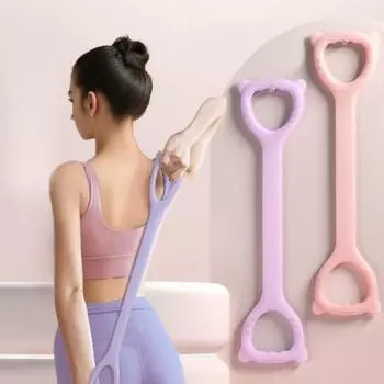 Тренировка мышц Тянуть канат 8 Эспандеры Йога Пилатес Упражнения Фитнес Эластичный канат Тренировка спины Веревка для растяжки Пояс