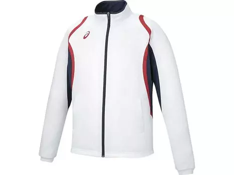 Тренировочная куртка Deco Training Wear XAT12D White Japan 2XO для японского размера [ASICS] [Мужская] Мужская (эквивалент 4л) белый