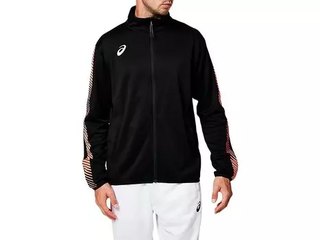 Тренировочная куртка Training Wear 2031A655 Performance Black x Flash Coral Japan XS на японский размер [ASICS] (Обычный) [Мужской] Мужской (эквивалент XS)