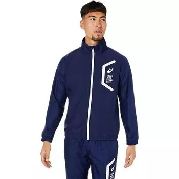 Тренировочная куртка-ветровка 2031E061 темно-синий 2XL [Asics] на трикотажной подкладке (Тонкий/Переработанный материал) Мужской