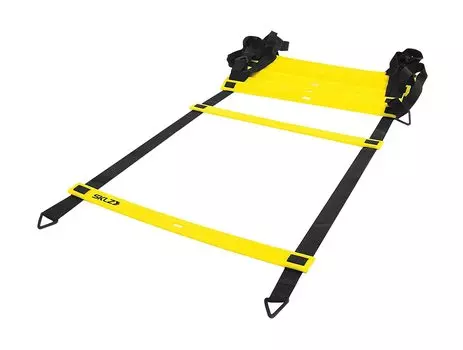 Тренировочная лестница SKLZ, быстрая лестница, черно-желтая, длина 4,6 м, 11 ярусов, скорость, маневренность, для футбольных тренировок [обычный японский импортный продукт] 124