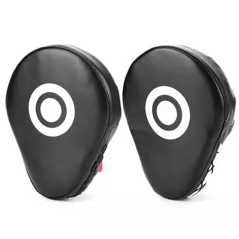 Тренировочная мишень для саньда из искусственной кожи, ручная мишень для тхэквондо, спортивное тренировочное оборудование Black white