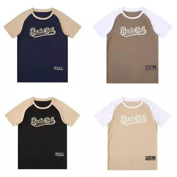 Тренировочная одежда для баскетбольной стрельбы, американская мужская с коротким рукавом, быстросохнущая дышащая спортивная футболка для бега, фитнеса, топ-тренд M 152-160cm