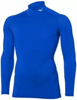 Тренировочная одежда компрессионная сухая рубашка Accel Biogear с высоким воротом и длинным рукавом, впитывающая пот, быстросохнущая, эластичная, с защитой от ультрафиолета, модель 2021 года, цвет синий 2XL