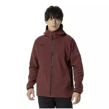 Тренировочная одежда Tech Shield Boa Hoodie Parka ветрозащитная эластичная водоотталкивающая 32MCB553 винно-красная [Mizuno] мужская вино красного