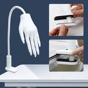 Тренировочная рука для ногтей с 100 шт. накладными ногтями, гибкие подвижные накладные руки для маникюра, набор инструментов для демонстрации ногтей