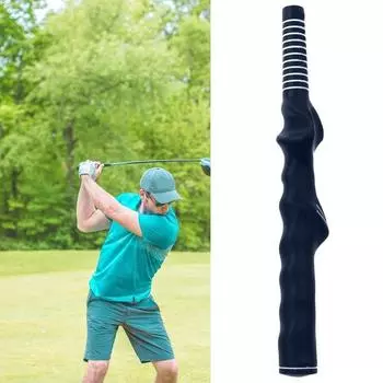 Тренировочная рукоятка для гольф-клюшки для правшей, черное учебное пособие Men -right