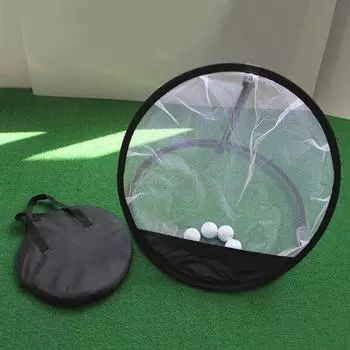 Тренировочная сетка для игры в гольф Чиппинг Тренажер для точности и качания Чиппинг Кейдж-мат Портативная сетка для тренировок в гольфе Игра в гольф в помещении и на открытом воздухе Тренировка по мишеням черный белый