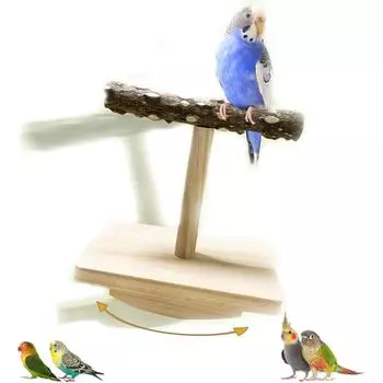 Тренировочная жердочка для птиц из натурального дерева, развивающая игрушка-головоломка для птиц в виде попугая, деревянная платформа для жердочки для попугая, игровая площадка для птиц, жердочка для птиц.