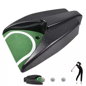 Тренировочное оборудование для гольфа Putter Mat Тренировочные принадлежности Функция возврата Автоматический возврат мяча Гладкий уклон Тренировочное оборудование для гольфа Dry Battery