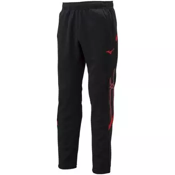 Тренировочные брюки MC Line, впитывающие пот, быстросохнущие, стандартный крой 32MD2110, красный XL [Mizuno], разминочные, черные/китайские