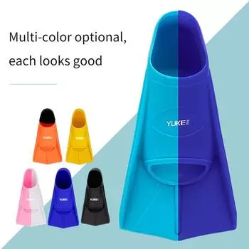 Тренировочные ласты для плавания, силиконовые профессиональные ласты для подводного плавания, короткие мужские и женские ласты для плавания, детские ласты, оборудование XXS-(30-32) синий