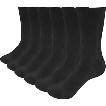 Тренировочные мягкие носки Crew Cold Protection Set из 6 шт. [YUEDGE] мужские носки, толстые, черные, хлопковые, носки, толстые, скалолазание, работа, зимние, теплые, носки,
