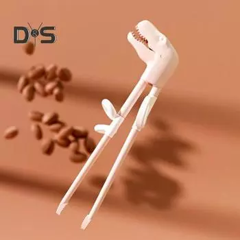 Тренировочные палочки для еды с дизайном динозавра, зубчатая голова, TPR, здоровые и безопасные тренировочные палочки для еды, помощники для китайского языка зелёный