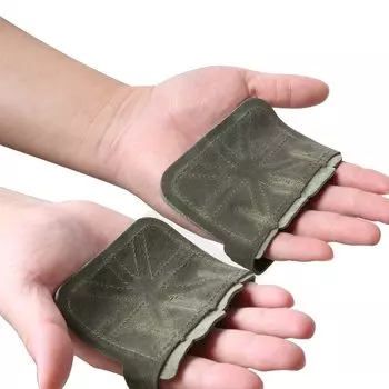 Тренировочные перчатки для тяжелой атлетики, тренировки, фитнес-зал, перчатки для рук, удобные кожаные рукоятки для гимнастики, обеспечивающие ладонь Black