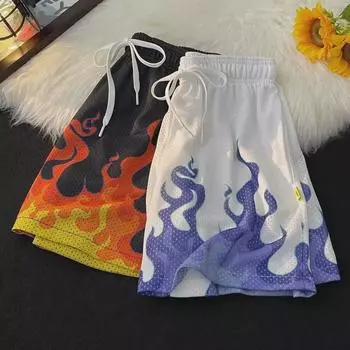 Тренировочные шорты для американского баскетбола в стиле ретро — дышащая и быстросохнущая одежда для фитнеса и бега M чёрный