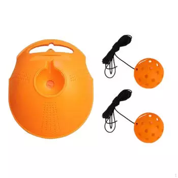 Тренировочный инструмент для игры в пиклбол с мячом и шнуром для удобства профессиональной самостоятельной практики White Ball