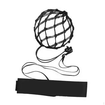 Тренировочный комплект с мячом для совершенствования навыков точного футбола чёрный