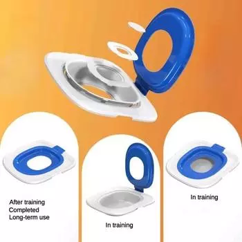 Тренировочный кошачий туалет Кошачьи горшки Сиденье для сидения Съемный и многоразовый кошачий туалет Сиденье для унитаза Тренировочные товары для животных Товары для животных синий