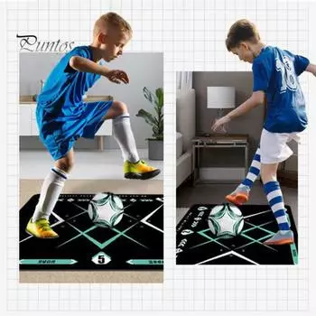 Тренировочный коврик для футбольных шагов с носками, бесшумный противоскользящий амортизирующий тренировочный коврик, футбольное тренировочное снаряжение A