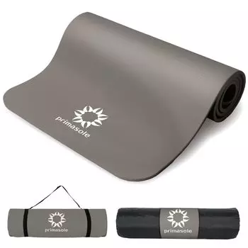 Тренировочный коврик Primasole Yoga Mat Толщина 10 мм с горизонтальными полосками и тиснением В комплект входит чехол для хранения ремней Цвет: коричневый PSS91NH029 Цвет: коричневый (примасоль)
