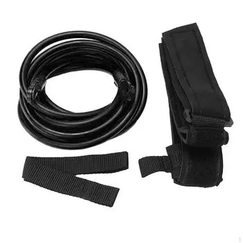 Тренировочный пояс для плавания 4M, ремень для стационарного плавания в бассейне, банджи-шнуры чёрный
