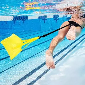 Тренировочный пояс для силовых тренировок Yousheng Swim Parachute, плавательный тренажер с сопротивлением и поясом для плавания Drag Parachute для взрослых 20cm жёлтый
