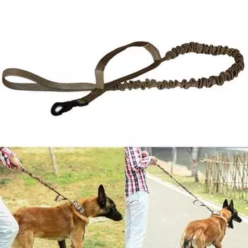 Тренировочный поводок для собак, тяговый поводок, прочный нейлоновый поводок для собак, универсальный поводок для охоты на открытом воздухе чёрный