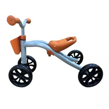 Тренировочный велосипед Chillafish Quady Basket Silver Wheel CPQD02SIL, оригинальный продукт, трехколесный велосипед/четырехколесный велосипед серебряный
