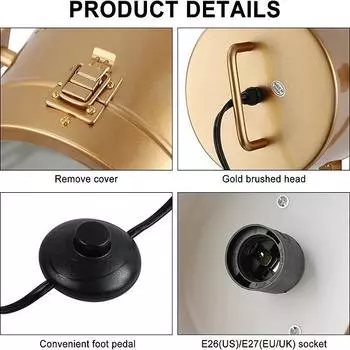 Тренога металлический напольный светильник поворотная головка черное дерево высокие стоячие прожекторы для спальни