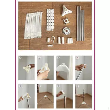 Тренога сушилка для одежды трехслойная прочная для фермерского дома на открытом воздухе балкон