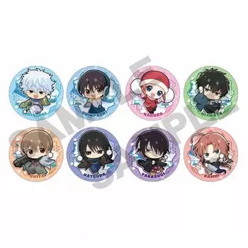 Трещины Gintama Trading Can Badge Мини-персонаж Snowball Fight 1BOX Диаметр 56 мм Изготовлено в жестяной коробке прибл.